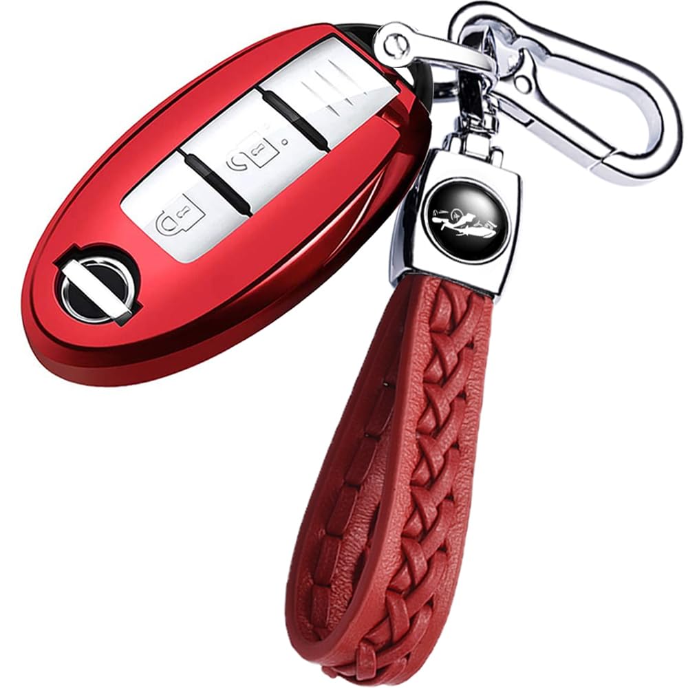 

(ёшинари) NISSAN Специальный чехол для смарт-ключа Infiniti Держатель для ключей Days Serena X-Trail Elgrand Skyline красный