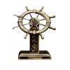 Retro Brass Ship's Wheel Spinner 360° Rotation Ornament for Desk