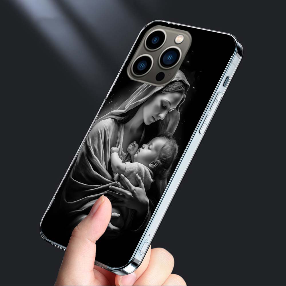 The Virgin Mary and the Baby Phone Case For Iphone 16E 15 Pro 14 Plus 17E 16 17 Pro Max Air 11 12 13 Mini Shockproof Capa Cut