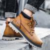 Luxury Men High Top Boots Autumn Vintage Men British Leather Boots Fashion Non Slip Motorcycle Boots Chelsea Botas Hombre 38-47