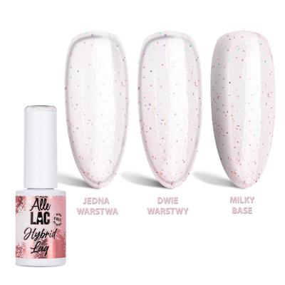 Hybrid LED/UV Gel Polish Pinks Peachy Glitter AlleLac HEMA/Di-HEMA Free 6g