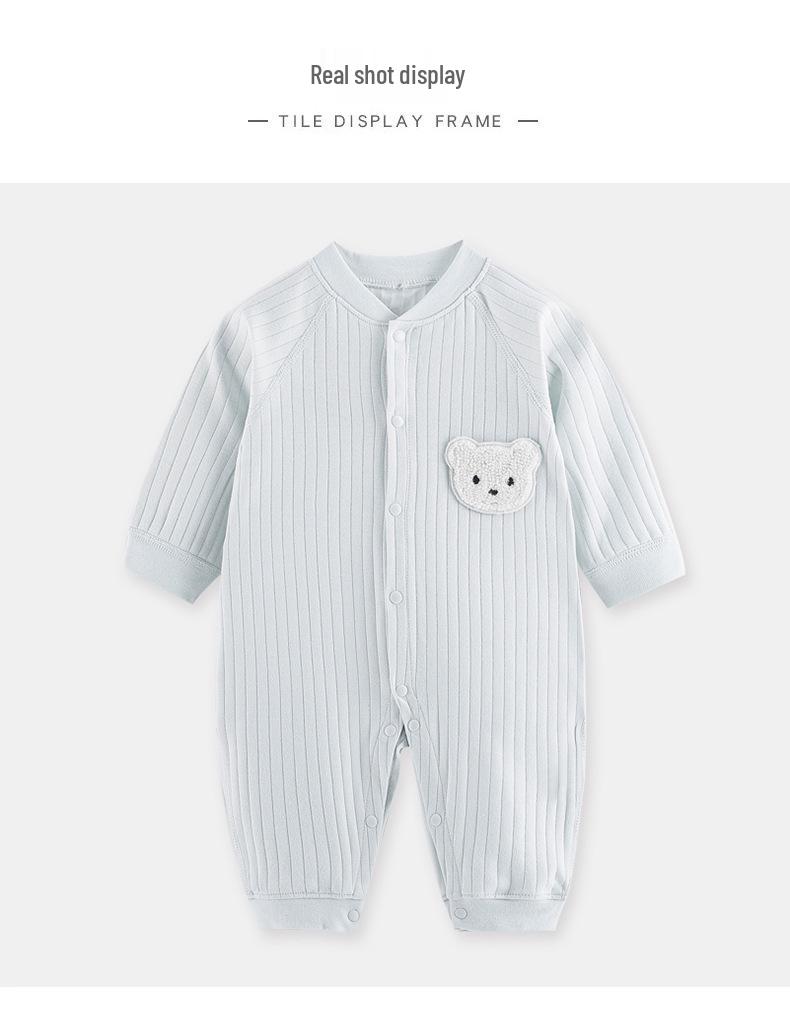 Unisex Baby Romper: Pure Cotton, Four Seasons, Air Conditioned Comfort, Perfect for Spring and Autumn.