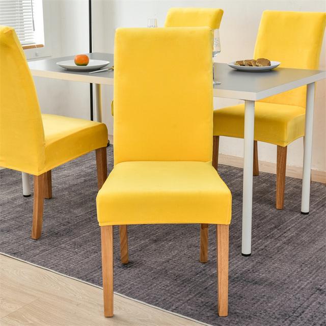 1ks tlustý potah na židli omyvatelný elastický zimní teplý sametový chránič na židli pouzdro kuchyně restaurace Housse de Chaise