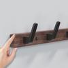 Wood Wall Hook White Black Aluminum Creative 3 4 5 6 Row Hooks for Bathroom Kitchen Door Decorative Coat Towel Key Holder Hanger