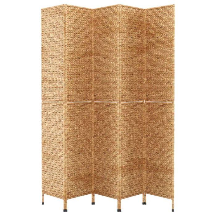 VidaXL Room Divider 5 Panels 205x180 Cm Water Hyacinth 355197