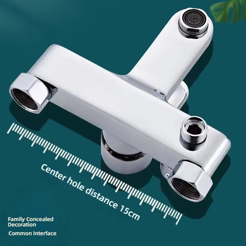 Gray bathroom shower faucet, mixer valve, shower set, bathtub mixer switch, hot and cold water tee faucet, shower tap