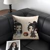 M-Mo Daoo Z-Zu Shi Tv Series Cushion Cover Natural Linen Organic Fabric Double-Sided Printing Sofa Home Decor Gift Pillow Case