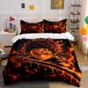 Fiery Figure with Sword. Bedding Sets Duvet Cover Sets Duvet Covers Pillowcases(1 * Duvet Cover 2 * Pillowcases Without Duvet Insert)
