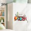 Versatile Adhesive Wall Decals Cartoon Smiling Teeth Decals Dental Tools Self-Adhesive Stickers Funny Stickers for Bathroom Art Kids Bedroom Clinic