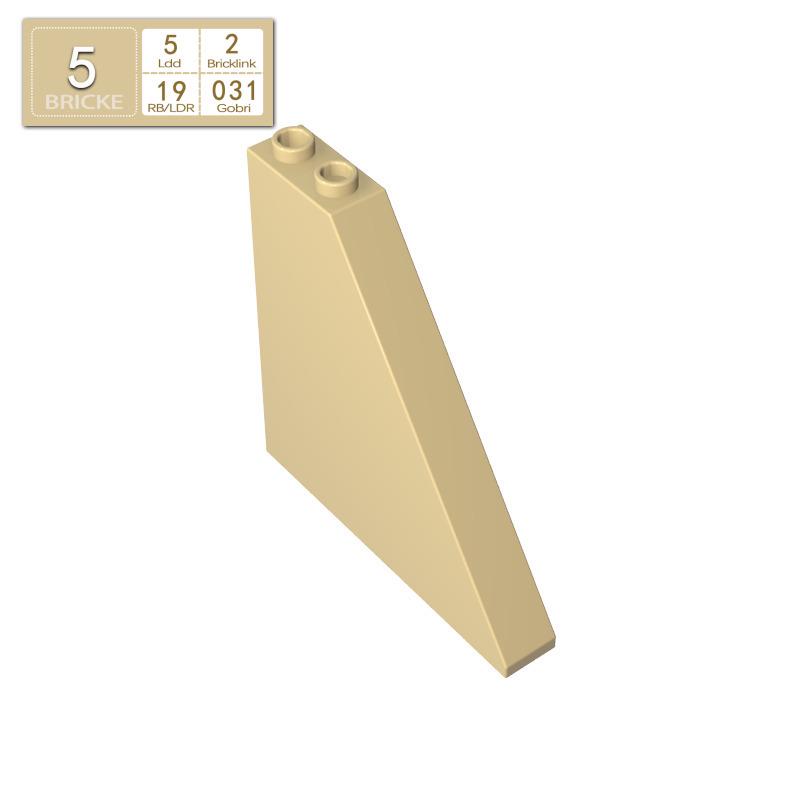 Brick Guest BRICKE 30249 Sloped Building Block 6x1x5 - Compatible with LEGO for MOC