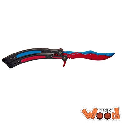 CS:GO Деревянный нож бабочка Водная стихия, Maskbro, деревянный нож, из дерева, для фанатов CounterStrike Global Offensive