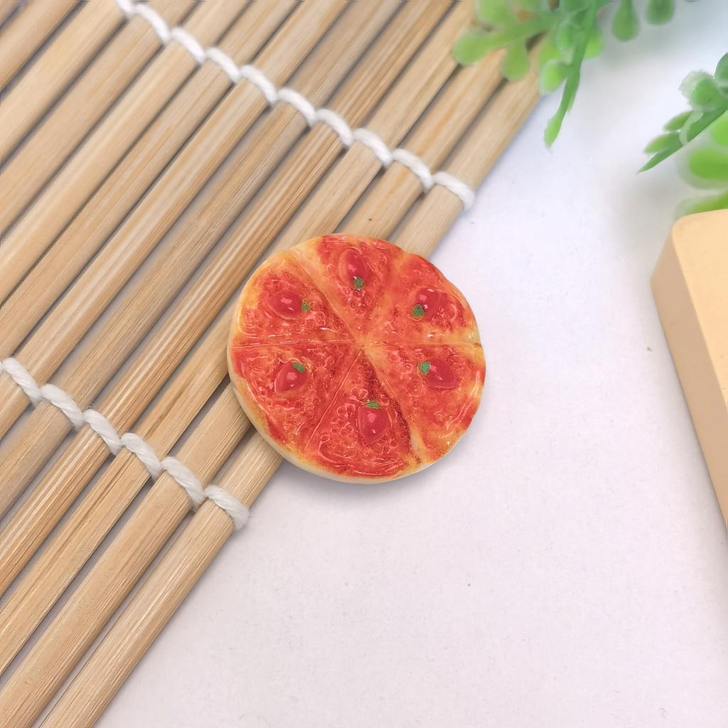 100Pcs Simulation Cute Pizza Resin Flatback Cabochon Scrapbooking Embellishment Phone Decor DIY Decoration Mini Food Crafts