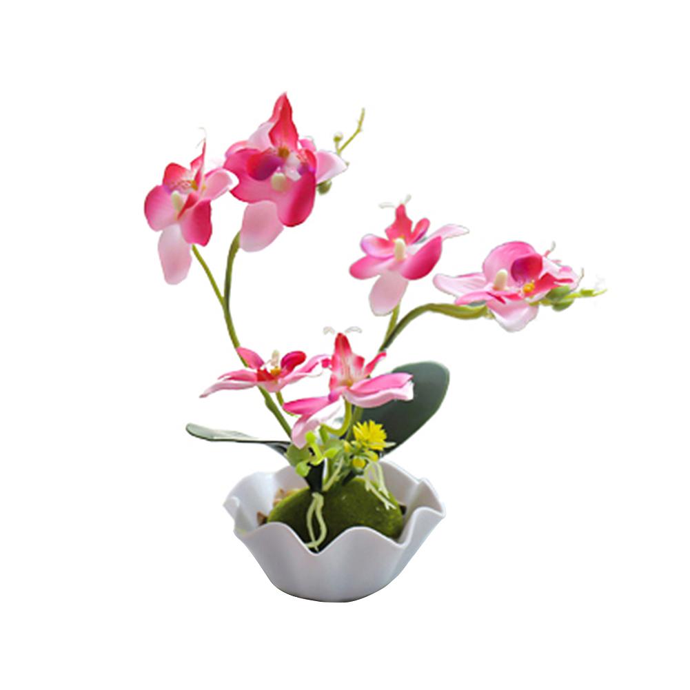 

Искусственный цветок бабочка орхидея реалистичный бонсай сад украшение для дома и вечеринки розовый