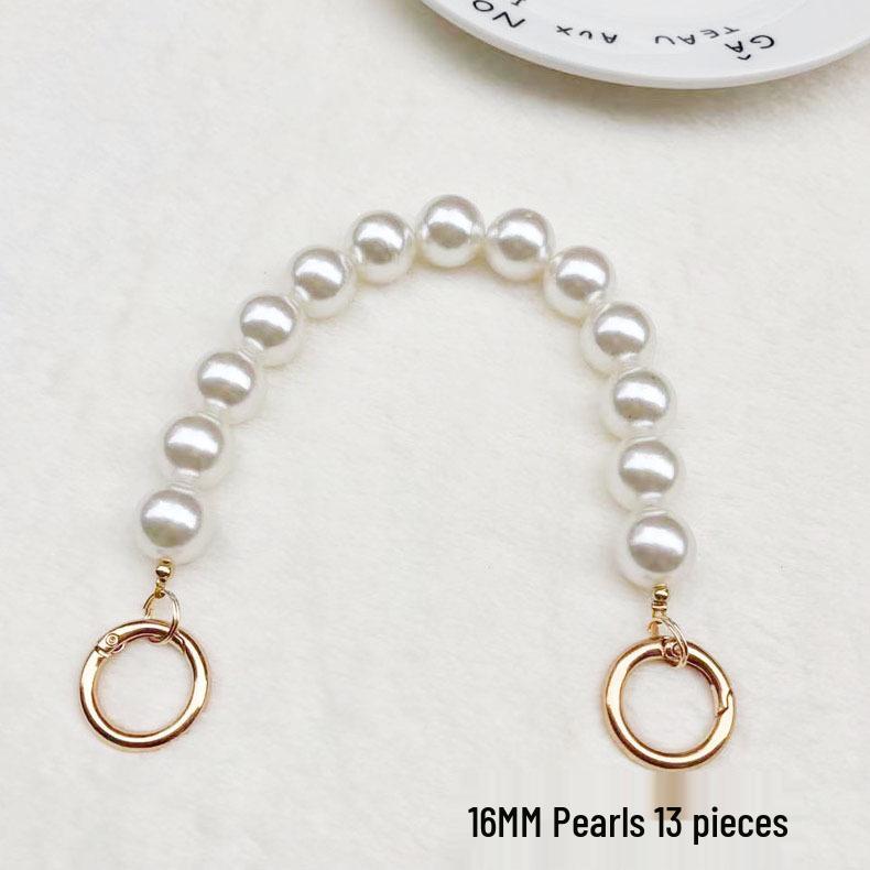 High-Grade Pearl DIY Phone Case with Elegant Bracelet & Metal Hook