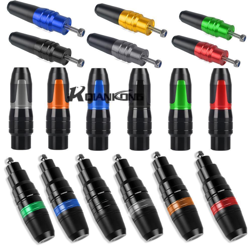 With GIXXER Logo CNC For Suzuki GIXXER 250 2023 Exhaust Frame Sliders Crash Pads Falling Protector Motorcycle