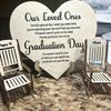 Graduation Wedding Memorial Sign Our Loved Ones Remembrance Memorial Sympathy Gift Wooden Plaque With Chairs