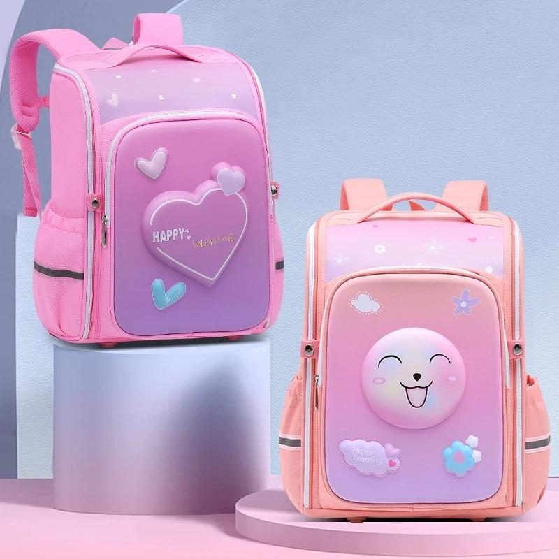 3D Cute Orthopedic School Bags For Girls Boys Cartoon Dinosaur Backpacks Kids Book Big Capacity Waterproof 1-6 Grade Schoolbag