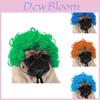 Peruca Adorável de Cor Preta para Animais de Estimação para Cães e Gatos com Estilo Afro Funky para as Festividades de Halloween