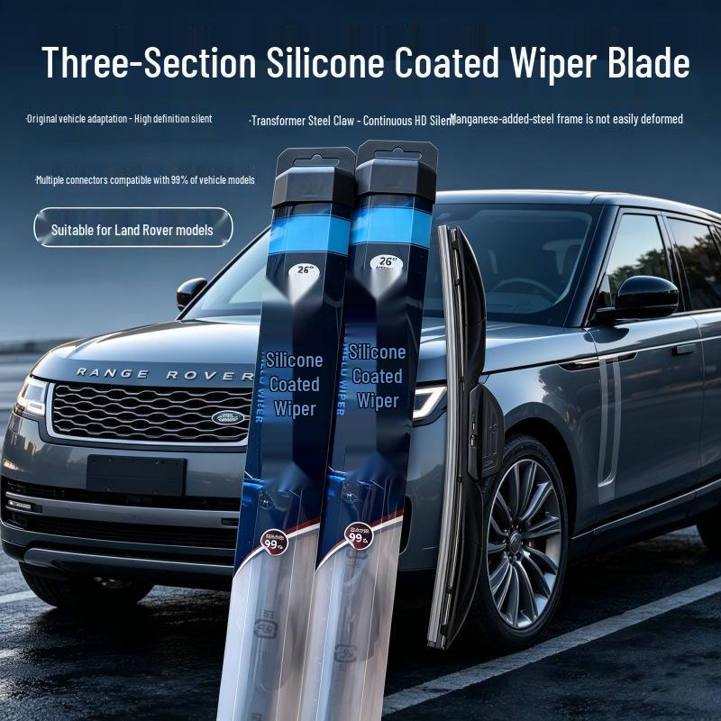 High-End Silicone Wiper Blade for Land Rover Evoque – Silent, Universal, Multi-Functional Three-Section Design