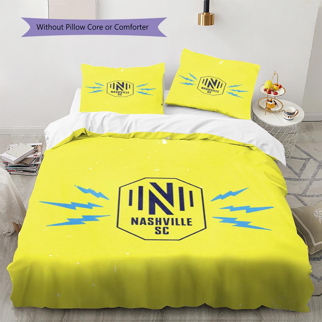Nashville SC Pattern Bedding Set Quilt Cover Pillowcase Home Decor Gift (1 * duvet cover + 2 * pillowcase, without core)