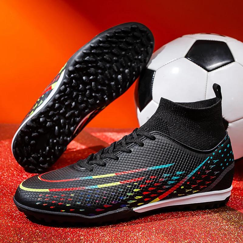 Original New Men Professional Football Shoes Kids Sneaker Fast Soccer Shoes TF/FG Society Cleats Indoor Football Field Boots