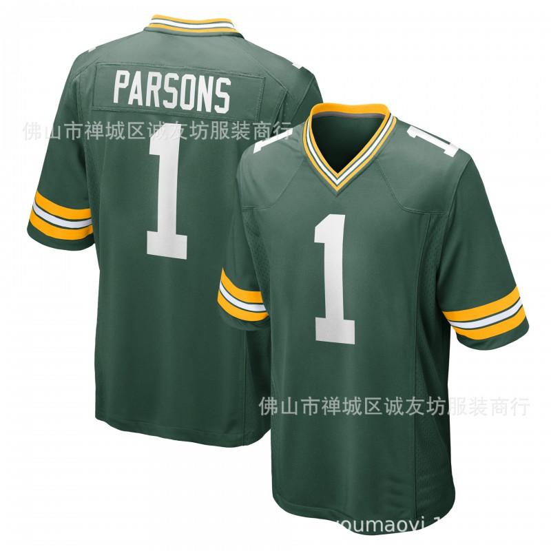 Herren Grünes Micah Parsons Rugby-Trikot S-XXXL Ganzjahres-Sportoberteil