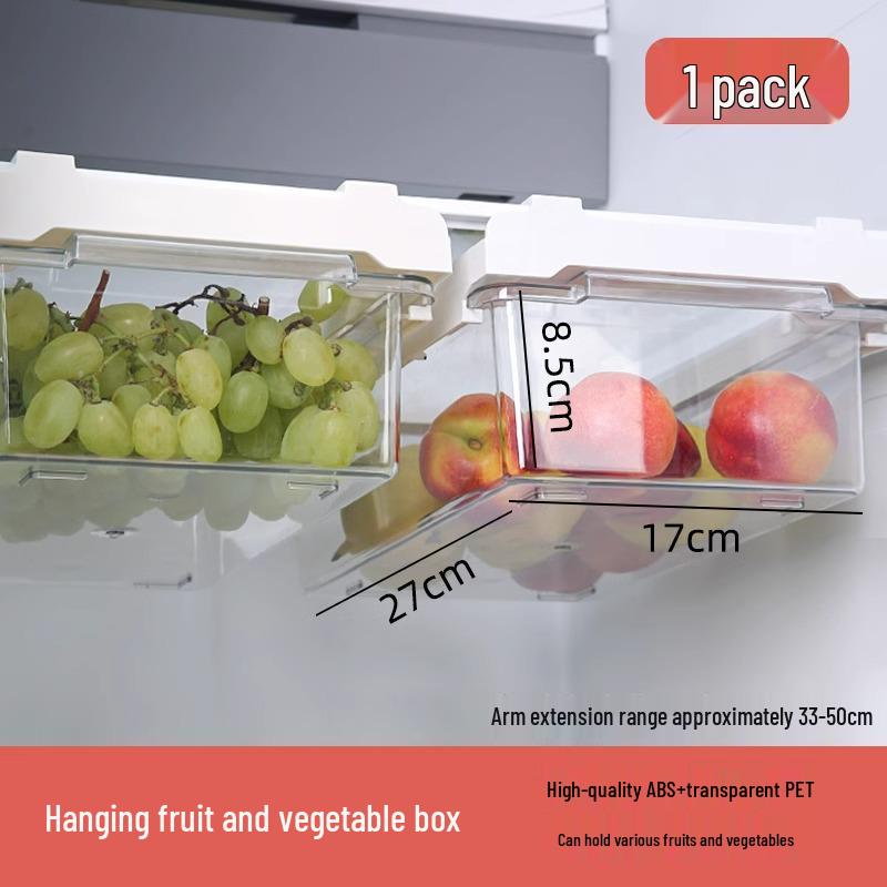 Transparente Ausziehbare Kühlschrank-Aufbewahrungsbox für Gemüse, Obst und Eier