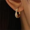 Elegant Synthetic Cubic Synthetic Zirconia Hoop Earrings for Women Minimalist Interlocking Circle Earrings Jewelry Gifts