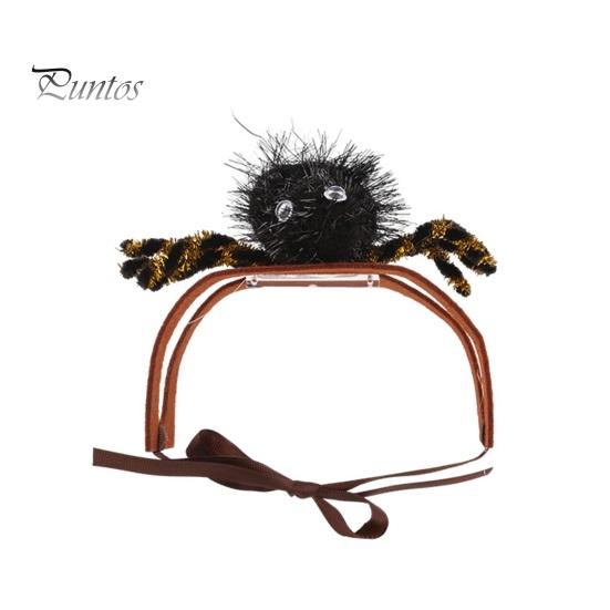 

Головной убор для домашних животных на Хэллоуин, регулируемая повязка на голову в виде паука, обруч для волос на вечеринку, аксессуар для костюма домашнего животного, реквизит для кошек/собак S чёрный