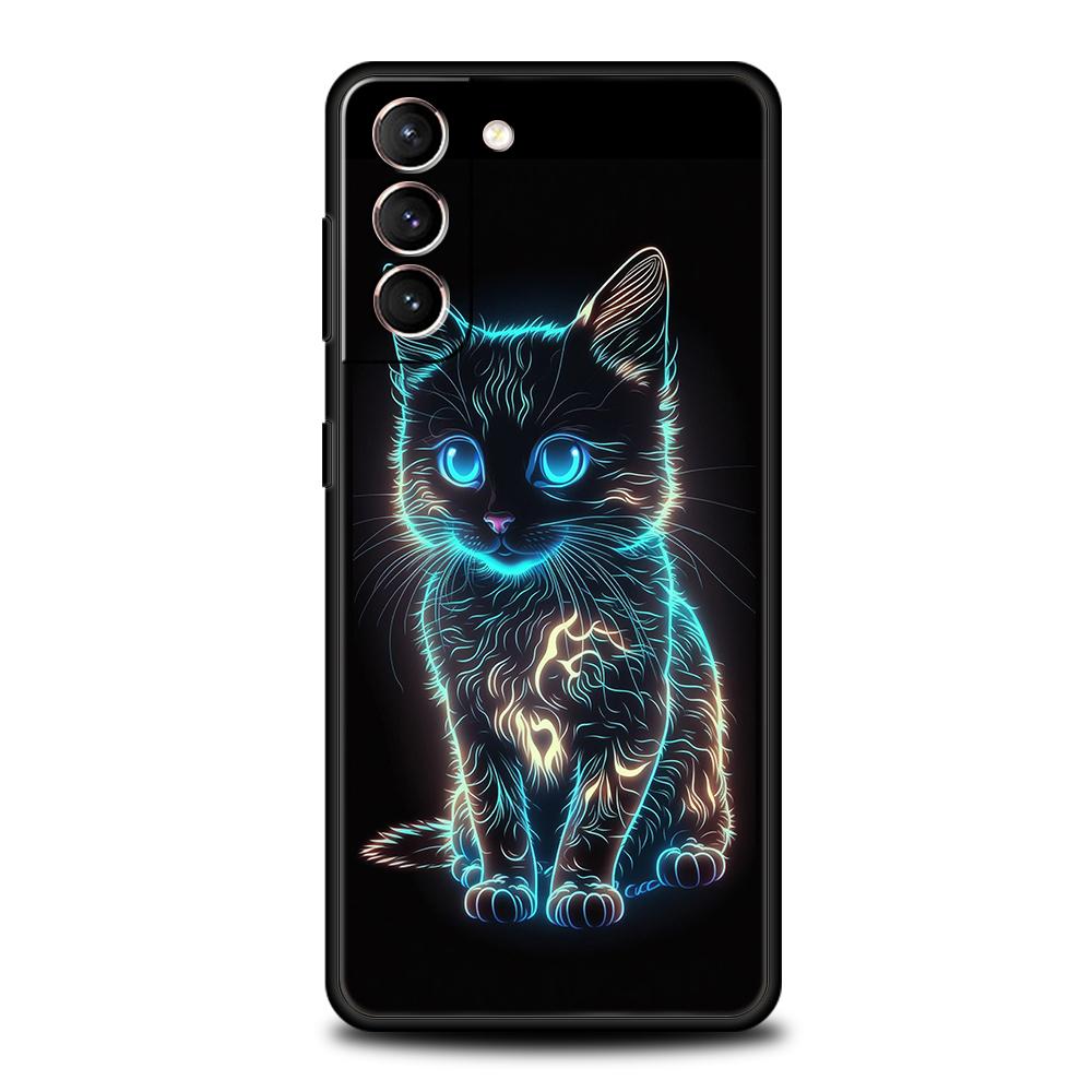 Proud Cat Phone Case Cover for Samsung Galaxy S25 S24 S23 S22 S20 S21 FE Ultra S10 S10E Plus 5G Soft TPU Capas Fundas Coque Bags