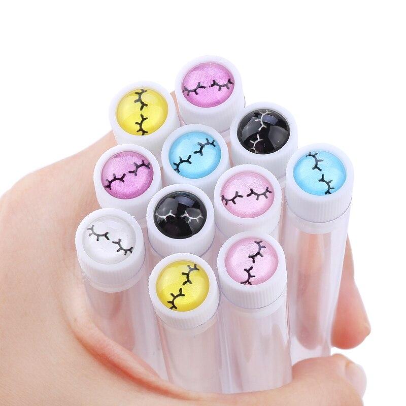 20pcs Reusable Makeup Brushes Tube Eyelash Brush Eyebrow Brush with New Eyelash Resin Drill Replaceable Brushes Dust-proof