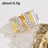 Jewelry, Luxury Micro Zircon Gold Plated Unisex Ring, Wedding Party Ring