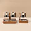 Luxury Solid Wood Watch Display Stand Microfiber Wristwatch Holder for Counter & Window Display
