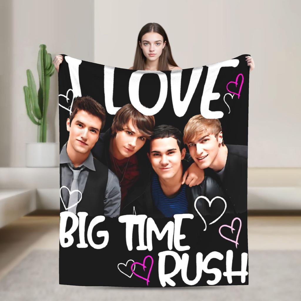 Big Time Rush Country Music Tour 2025 Flannel Blanket Winter Super Soft Throw Blanket for Living Room Bedspread Sofa Bed Cover