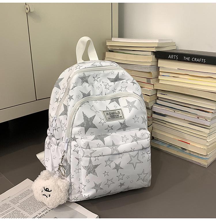 

Рюкзак в стиле Мори со свежим принтом для учеников средней и старшей школы - Легкий, Вместительный Large белый