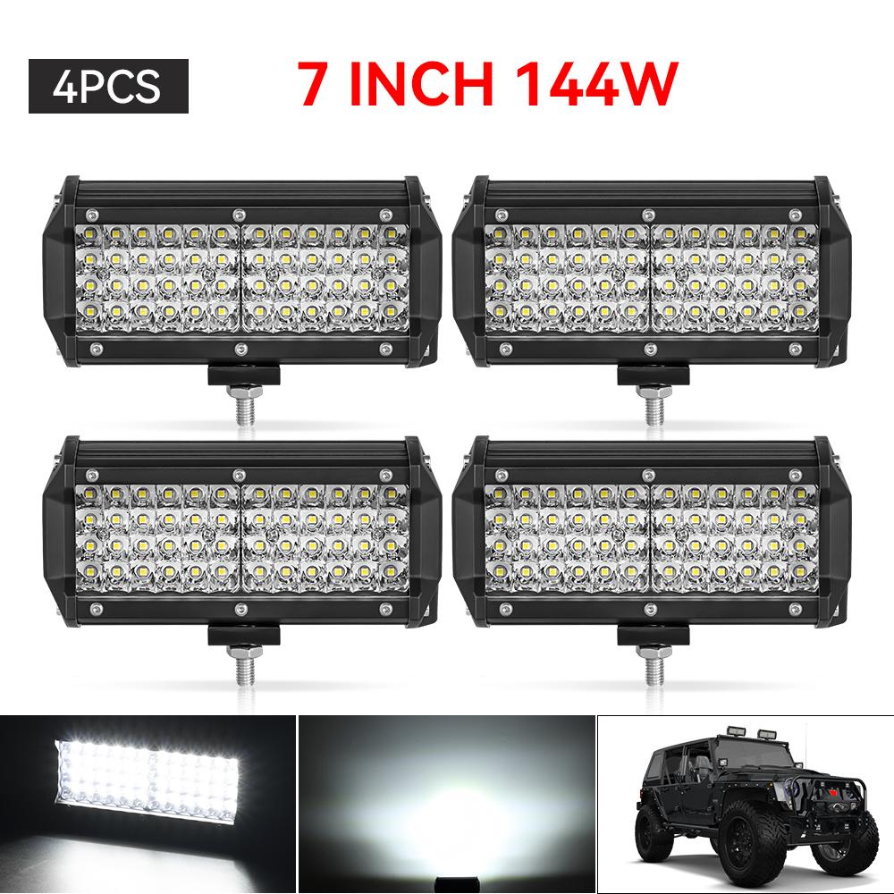 12V 24V LED Bar Offroad Spot Flood Combo LED Light Bar/Work Light for Truck Car SUV 4WD 4x4 Boat ATV Barra LED Headlights