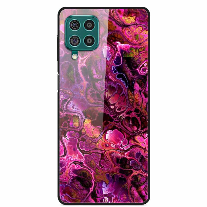 For Samsung M32 Case Tempered Glass Hard Back Cover Case For Samsung Galaxy A12 A22 M32 Phone Case Cover M 32 A 22 Funda Coque