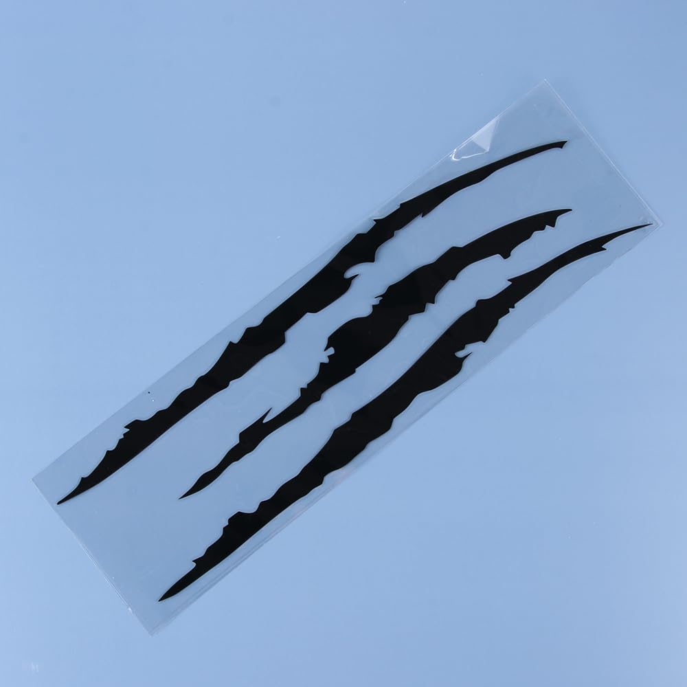 2pcs Claw Car Stickers, Black Car Headlight Decals, Claw Scratch