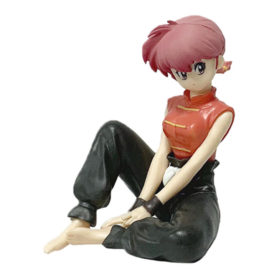 Anime Ranma1/2 Relax Time Tendou Akane Female Ranma 10cm Kwaii Girl Seated Pvc Model Figures Funny Desktop Oranment Periphery