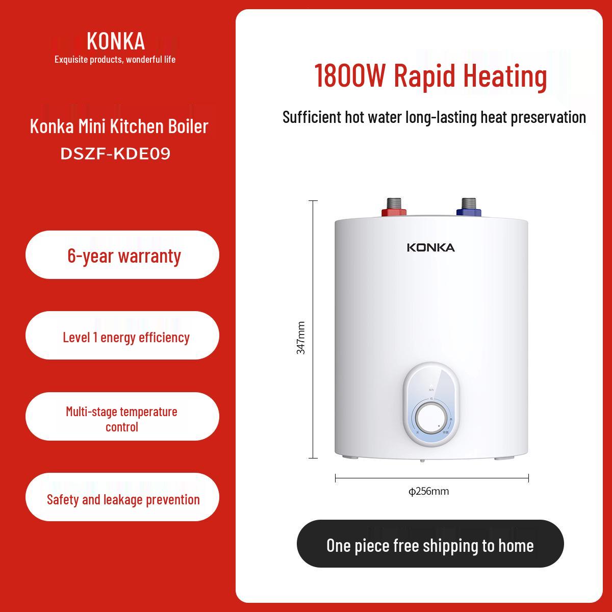 Konka 1800W Energy-Saving Under-Counter Kitchen Boiler