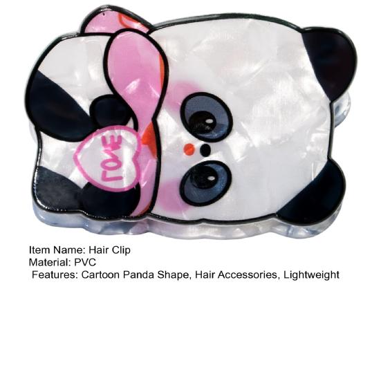 Cartoon Panda Hair Claw Clip Anti-Slip Strong Hold Jaw Clamp Animal Shape Thick Long Hair Clip Hair Accessories for Women Girls