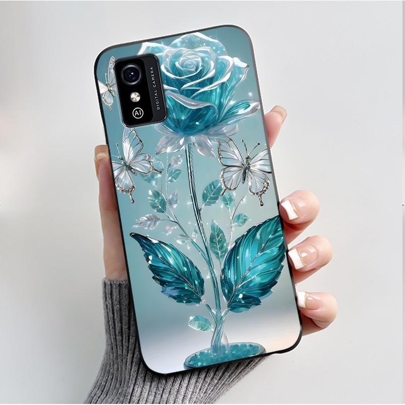 Printing Pattern Case For ZTE Blade L9 Soft Silicone Black Shell Cover Cute Flower Cartoon Casing