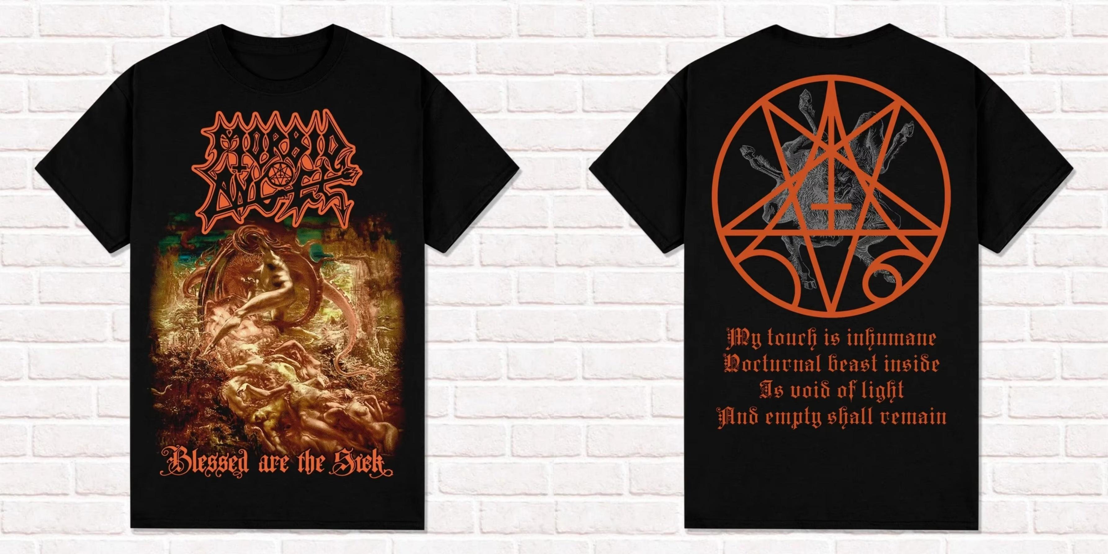 

Morbid Angel TShirt Blessed Are The Sick 1991 Florida Death Metal Summer Cotton Mens Women Top Tee Streetwear Casual Trend Y2k XL