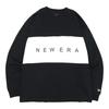 New Era Performance Apparel Long Sleeve TEE BLK T-Shirt, Oversized, Black, M, PA, LS, OS, PF, PANEL,