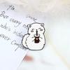 Cartoon Cute White Kitten Enamel Pins A Little Cat Drinking Cola Brooch Backpack Denim Lapel Badge Jewelry Gift for Kids Friends