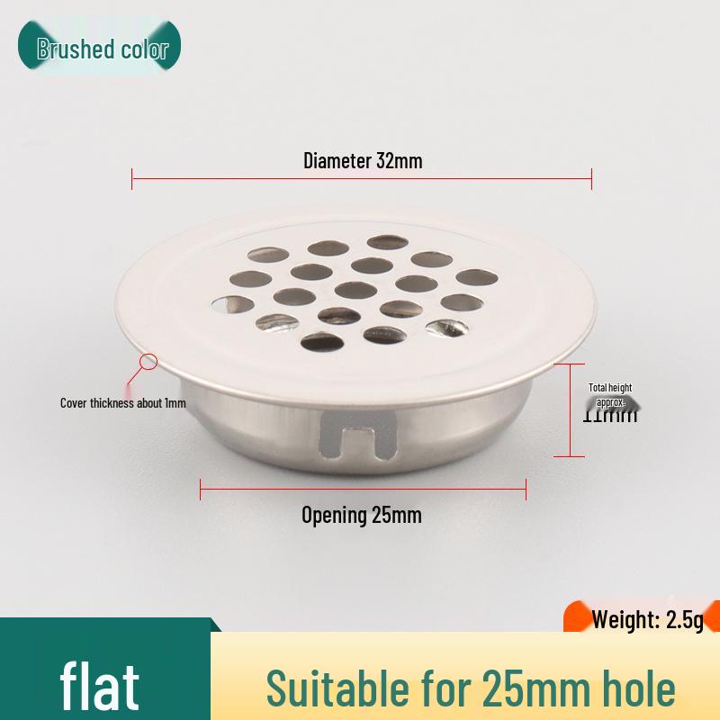 

Stainless Steel Round Ventilation Cover for Cabinet and Shoe Rack