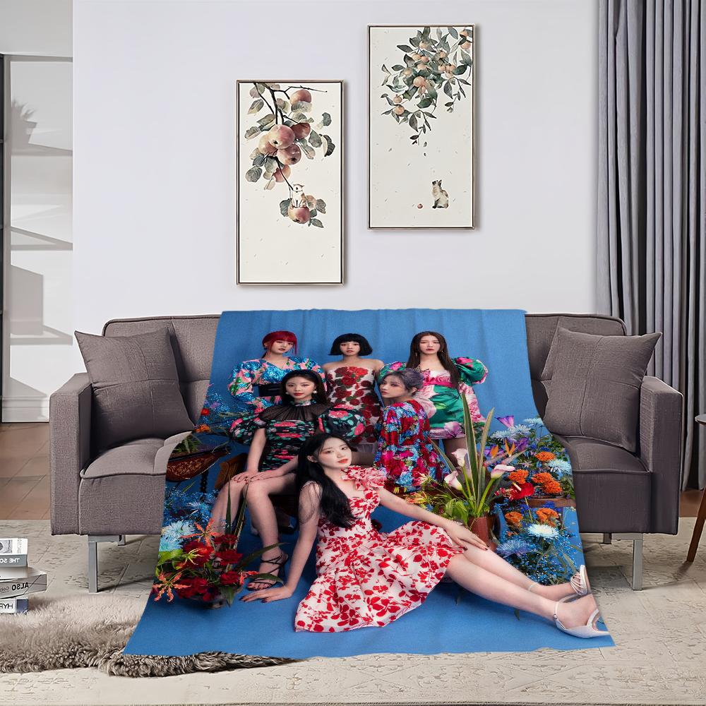 Kpop I-ID-DLE Skicomfort Warm Soft Home Kids Lunch Blanket Suitable For Living Room Office Daily Travel Gifts