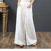 Vintage Dámské Elastický Pas Podnikání Ležérní Široké kalhoty Culottes Flare Dlouhé kalhoty