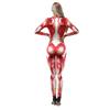 Erwachsene Menschlicher Körper Muskel Einteilige Strumpfhose Frauen Lustig Halloween Karnevalsparty Digitaldruck Cosplay Jumpsuit Verkleidungskostüm