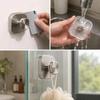 2Pcs Square Strong Suction Cup Hooks Stainless Steel Wall Hook No-Drill Towel Holders For Kitchen Bathroom Hanging Hangers